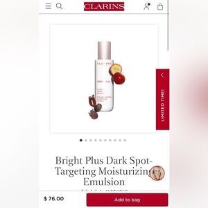 Bright Plus Dark Spot-Targeting Moisturizing Emulsion Clarins